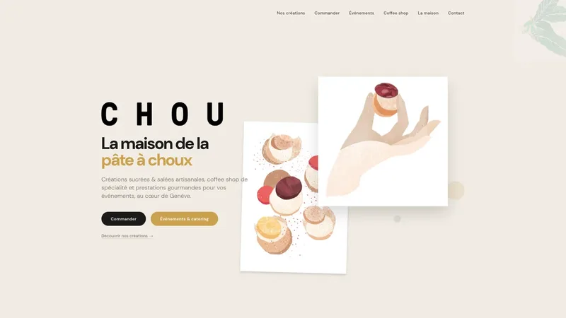 Site pâtisserie artisanale Genève – Chou pâte à choux commande en ligne