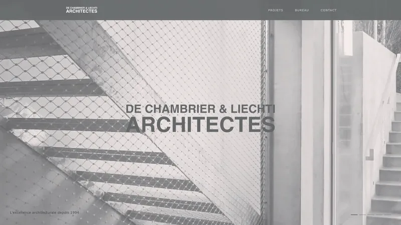 Site cabinet architectes Genève – De Chambrier & Liechti galerie projets architecture