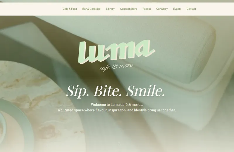 Site café concept store Genève - Luma Café & More librairie indépendante