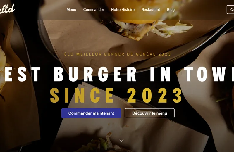 Site restaurant burgers artisanaux Genève - Meltd commande en ligne référencement local