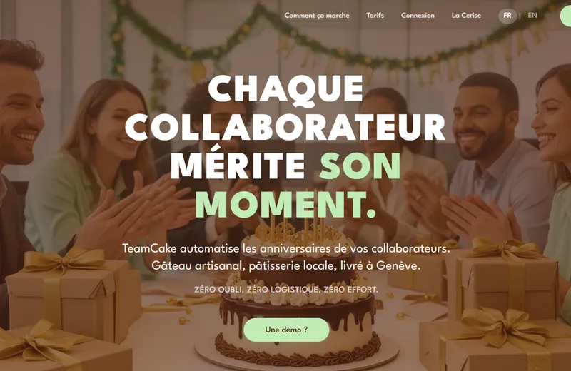 Plateforme SaaS anniversaires entreprise Genève - TeamCake automatisation B2B
